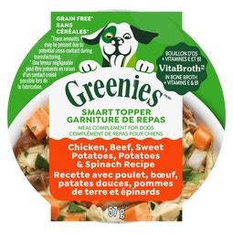 GREENIES™ SMART TOPPER Chicken, Beef, Sweet Potatoes, Potatoes & Spinach Recipe image