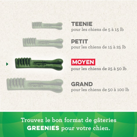 Gâteries dentaires pour chiens adultes GREENIES(MC) Frais format moyen image 1