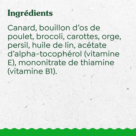 GREENIES(MC) GARNITURE DE REPAS Recette avec canard, brocoli, carottes et orge image 1
