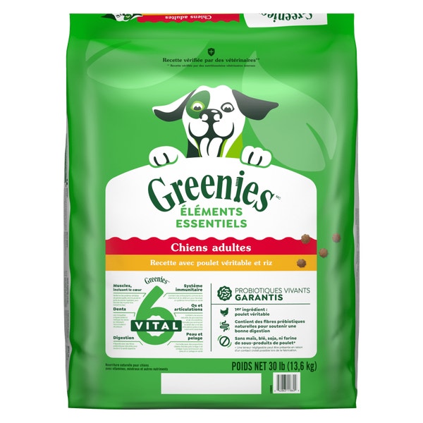 GREENIES ÉLÉMENTS ESSENTIELS recette avec poulet véritable et riz image 1