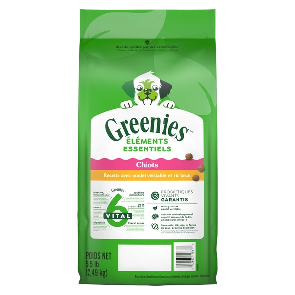 GREENIES ÉLÉMENTS ESSENTIELS pour chiots – recette avec poulet véritable et riz brun image 1