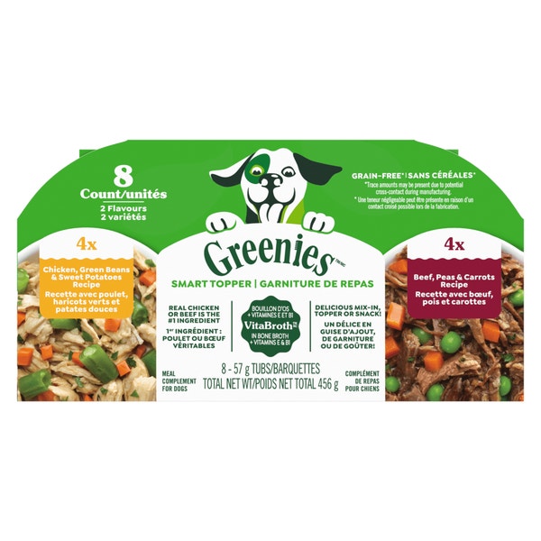 GREENIES(MC) GARNITURE DE REPAS Recette avec poulet et Recette avec bœuf en format variété image 1