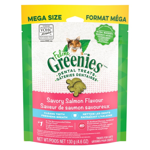 Gâteries dentaires pour chats adultes FELINE GREENIES(MC) saveur de saumon savoureux image 1
