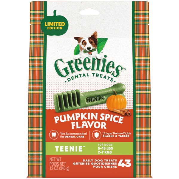 GREENIES Pumpkin Spice Flavour TEENIE Dog Dental Chews image 1