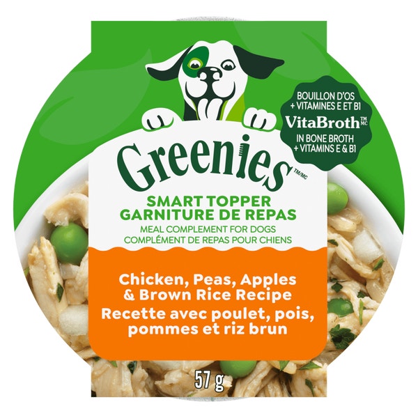 GREENIES(MC) GARNITURE DE REPAS Recette avec poulet, pois, pommes et riz brun image 1
