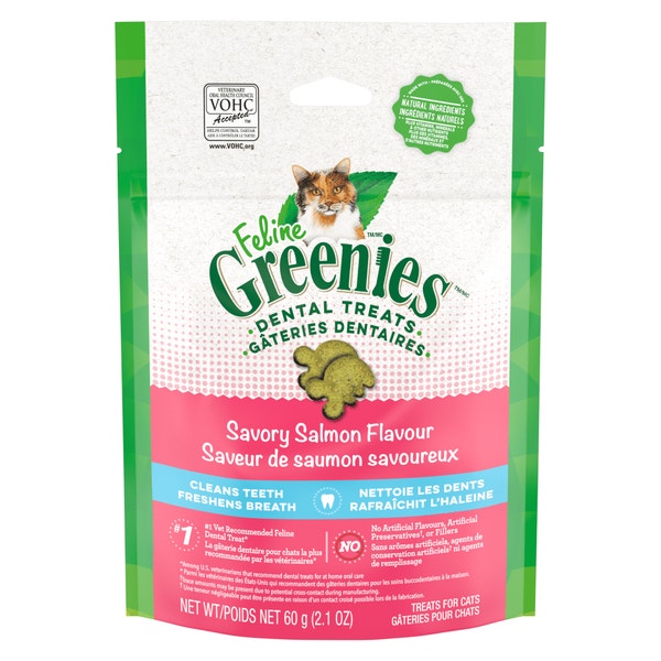 Gâteries dentaires pour chats adultes FELINE GREENIES(MC) saveur de saumon savoureux image 1