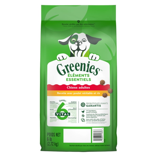 GREENIES ÉLÉMENTS ESSENTIELS recette avec poulet véritable et riz image 1