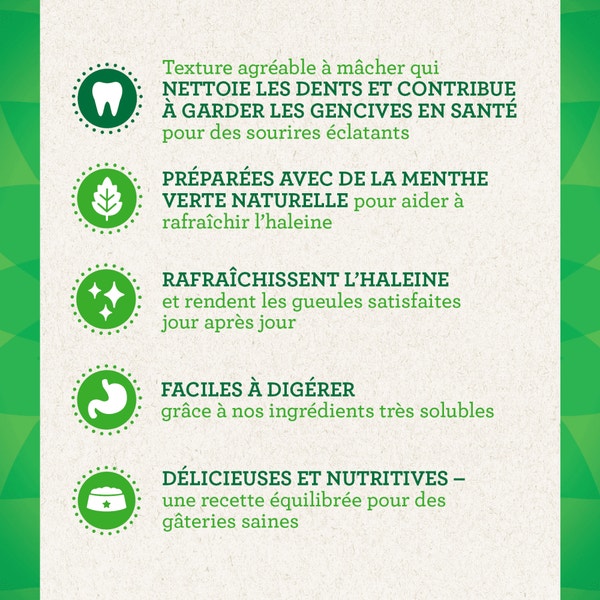 Gâteries dentaires pour chiens adultes GREENIES(MC) Frais format moyen image 2