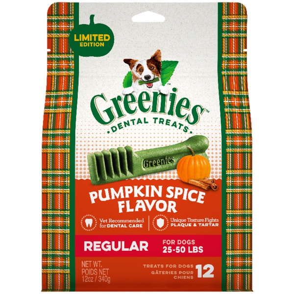 GREENIES Pumpkin Spice Flavour Regular Size Dog Dental Chews image 1
