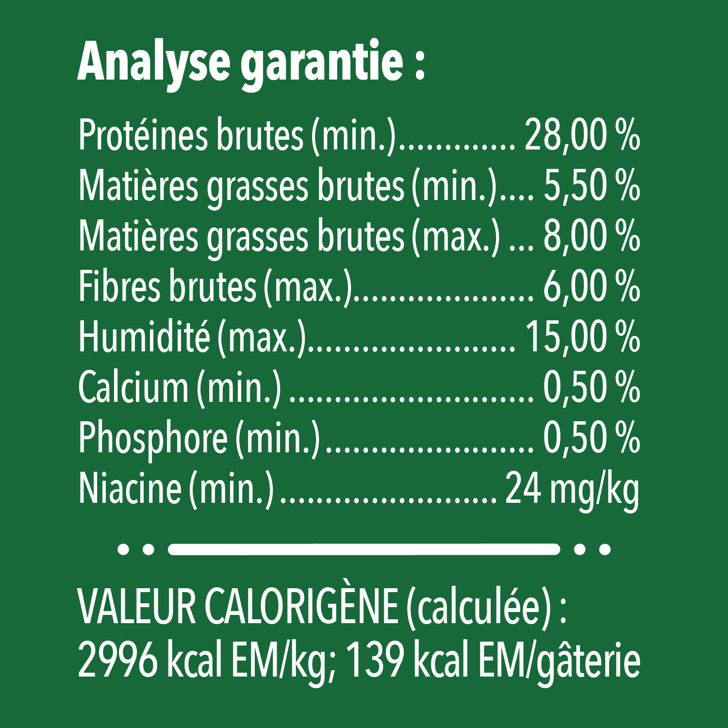 Gâteries dentaires pour chiens adultes GREENIES(MC) Original grand format guaranteed analysis image