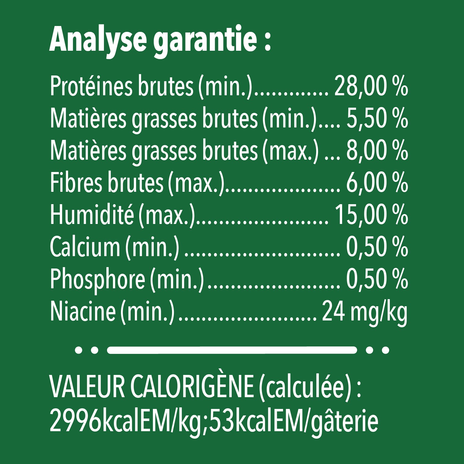 Gâteries dentaires pour chiens adultes GREENIES(MC) Original petit format guaranteed analysis image