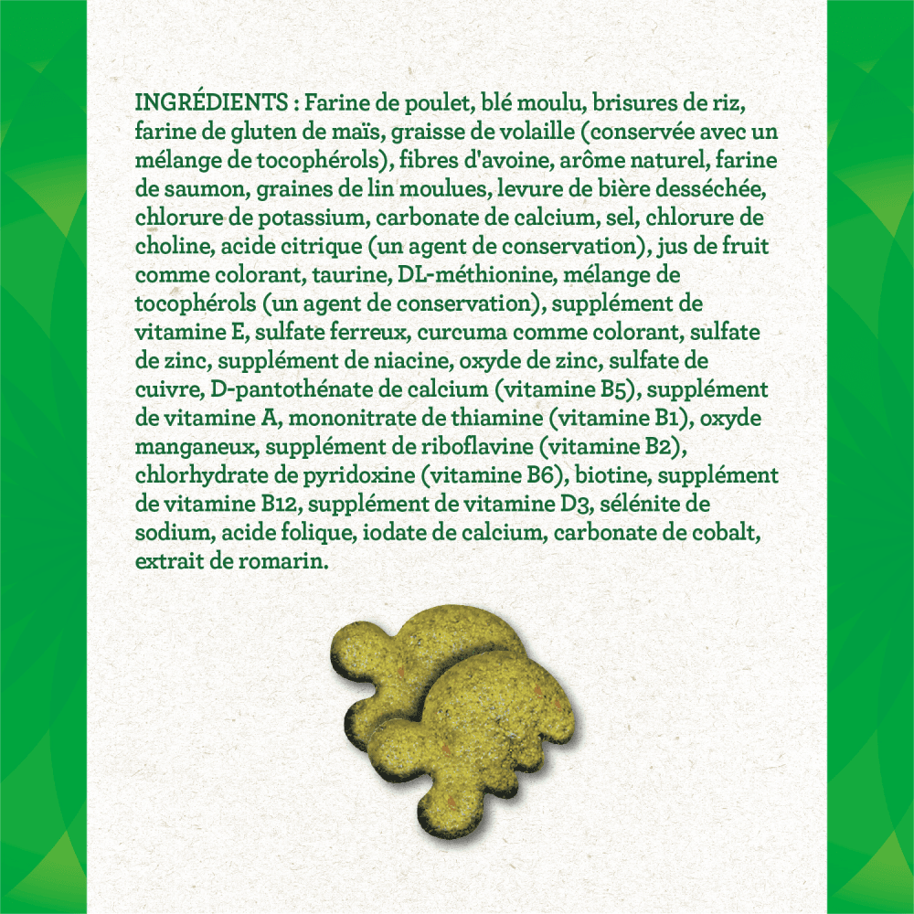 Gâteries dentaires pour chats adultes FELINE GREENIES(MC) saveur de saumon savoureux ingredients image