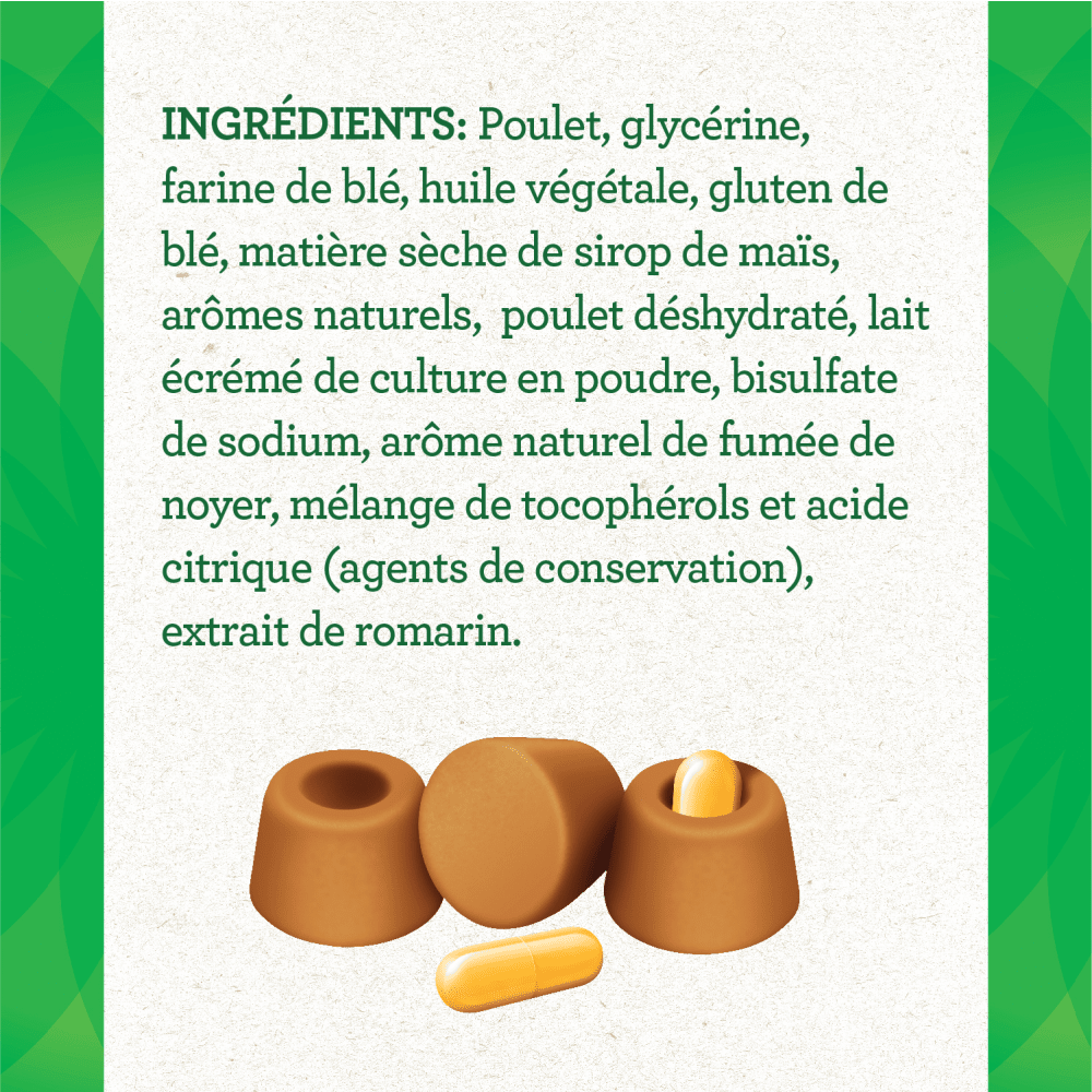 Gâteries pour chiens adultes GREENIES(MC) PILL POCKETS(MC) format pour capsules saveur de poulet ingredients image