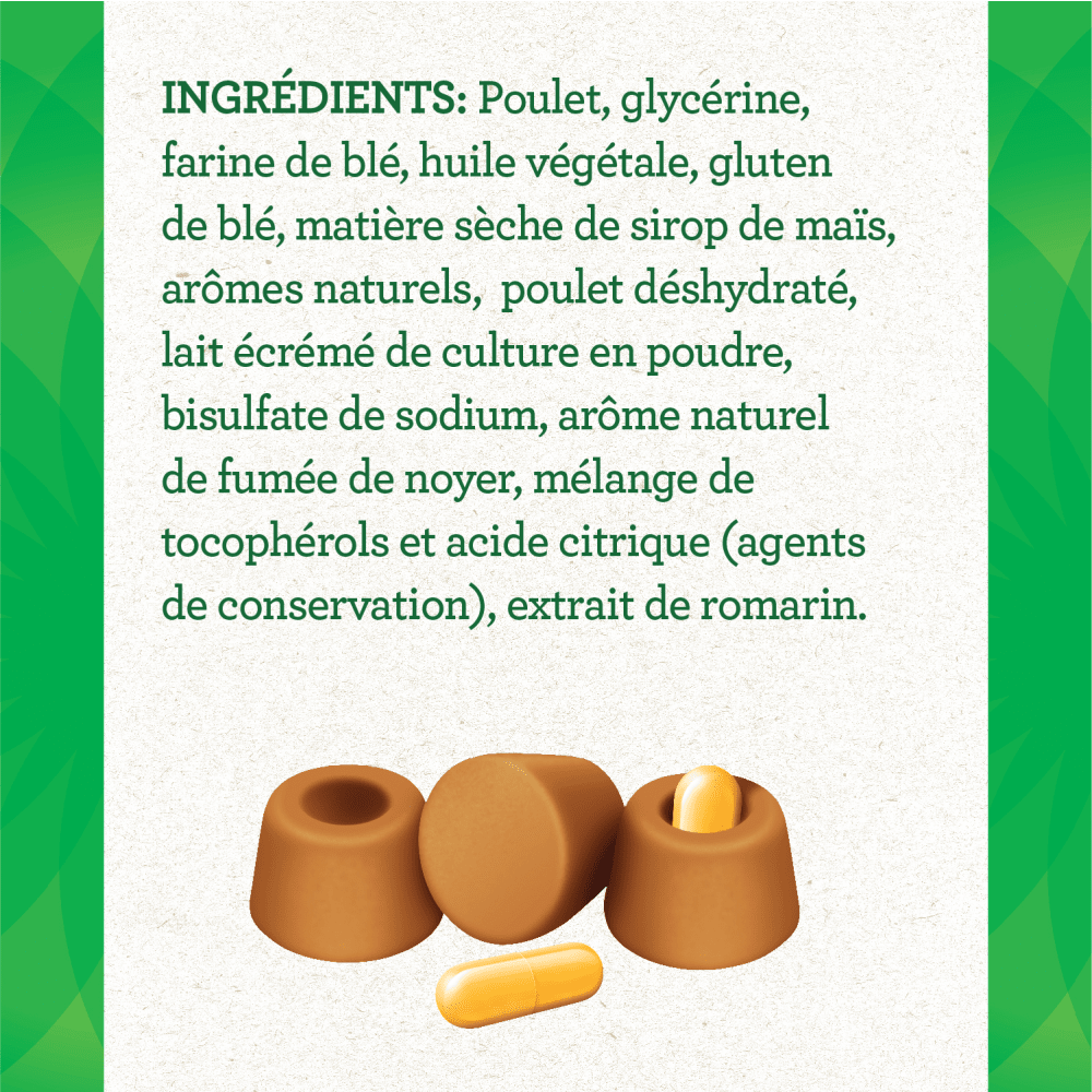 Gâteries pour chiens adultes GREENIES(MC) PILL POCKETS(MC) format pour capsules saveur de poulet ingredients image