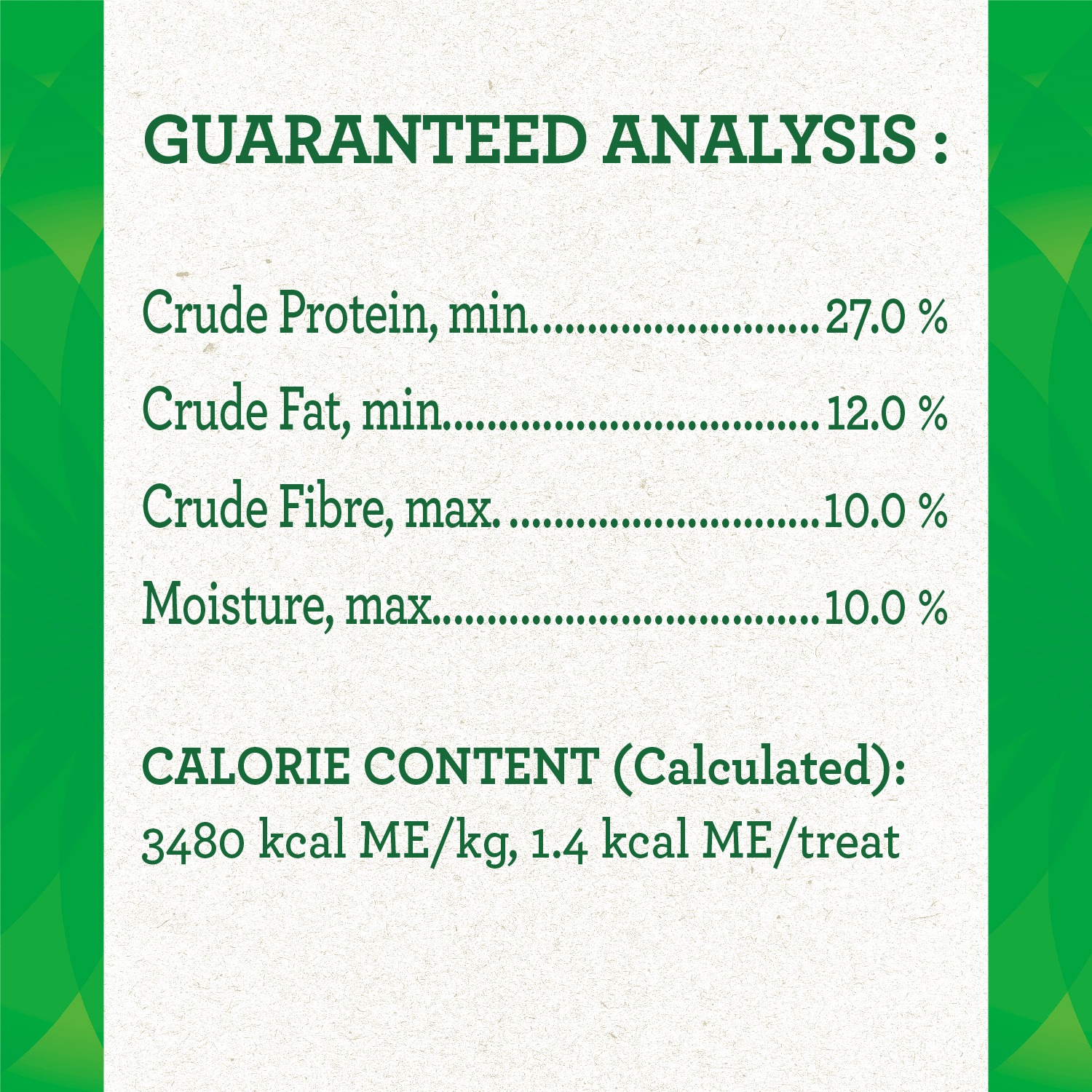 GREENIES™ FELINE Adult Dental Catnip Flavour guaranteed analysis image