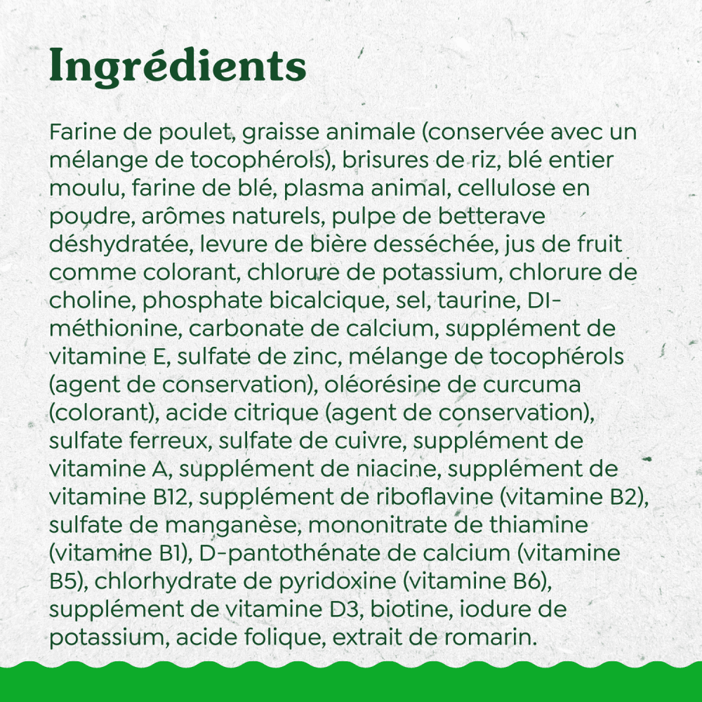 Gâteries dentaires pour chats adultes FELINE GREENIES saveur de poulet rôti au four ingredients image