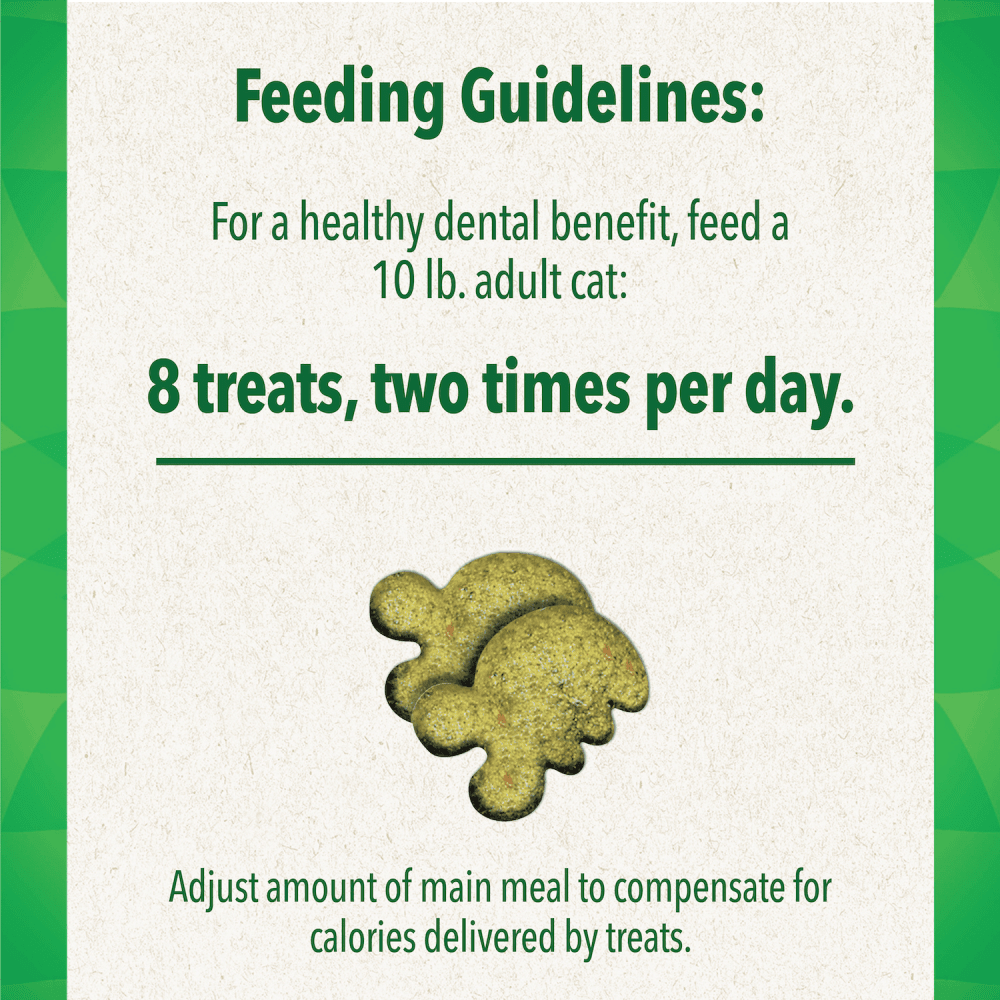 GREENIES™ FELINE Adult Dental Oven Roasted Chicken Flavour feeding guidelines image