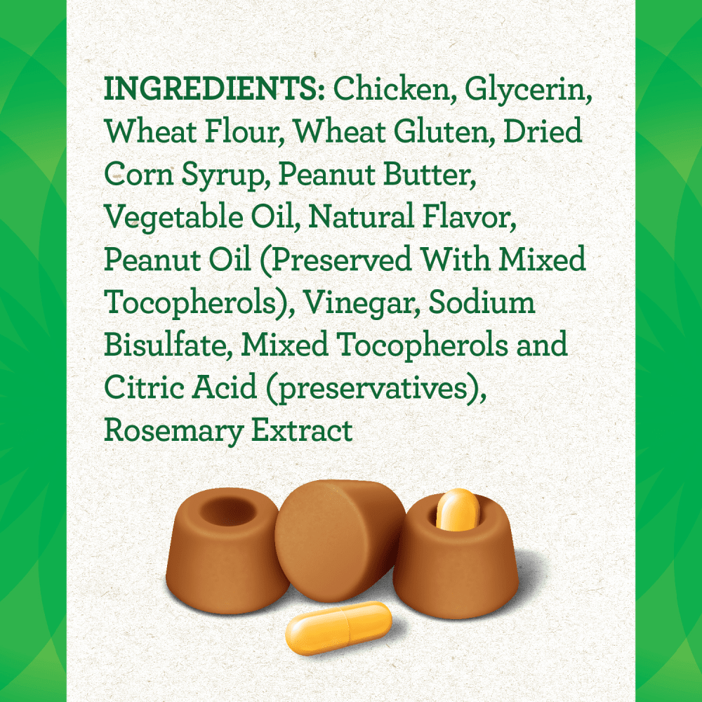 GREENIES™ PILL POCKETS™ Adult Tablet Size Peanut Flavour, Capsure ingredients image
