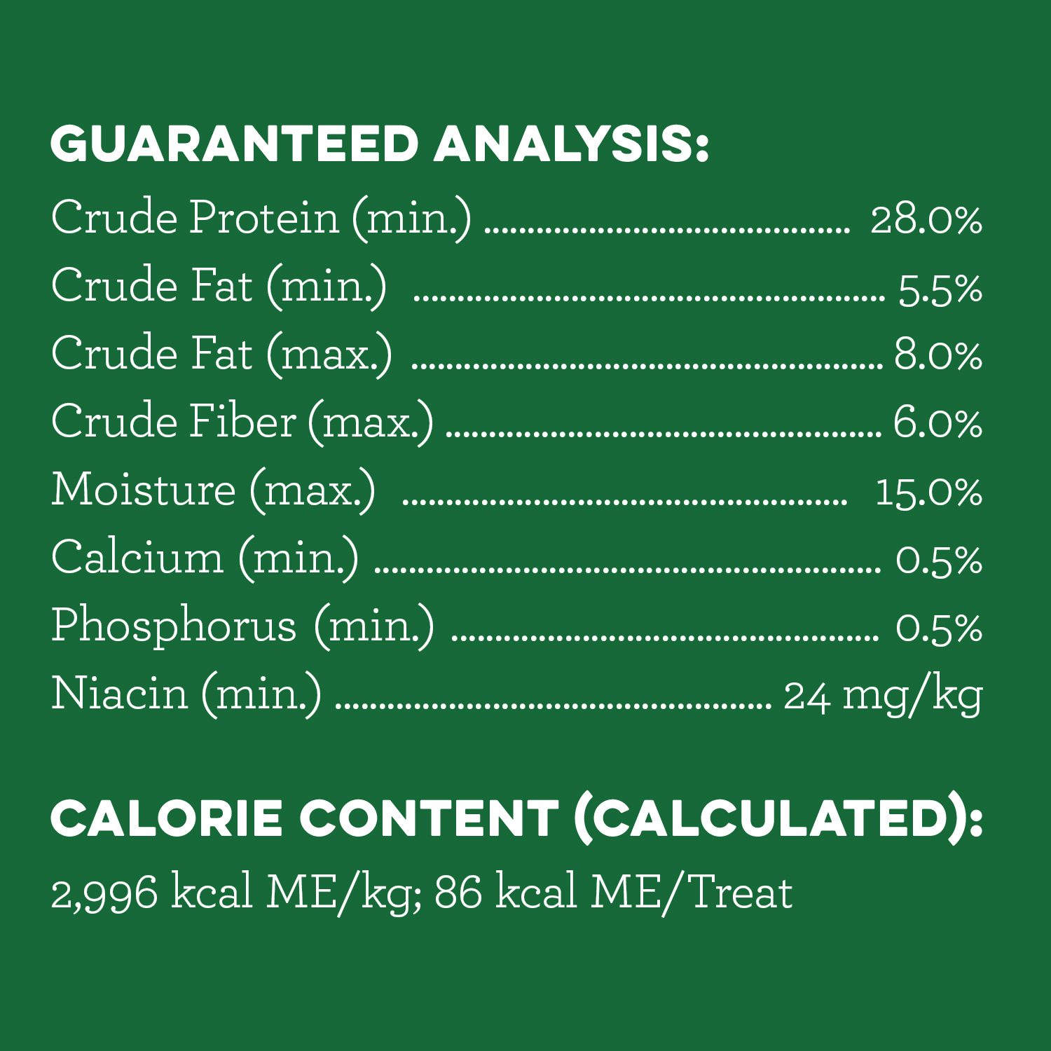 GREENIES Pumpkin Spice Flavour Regular Size Dog Dental Chews guaranteed analysis image