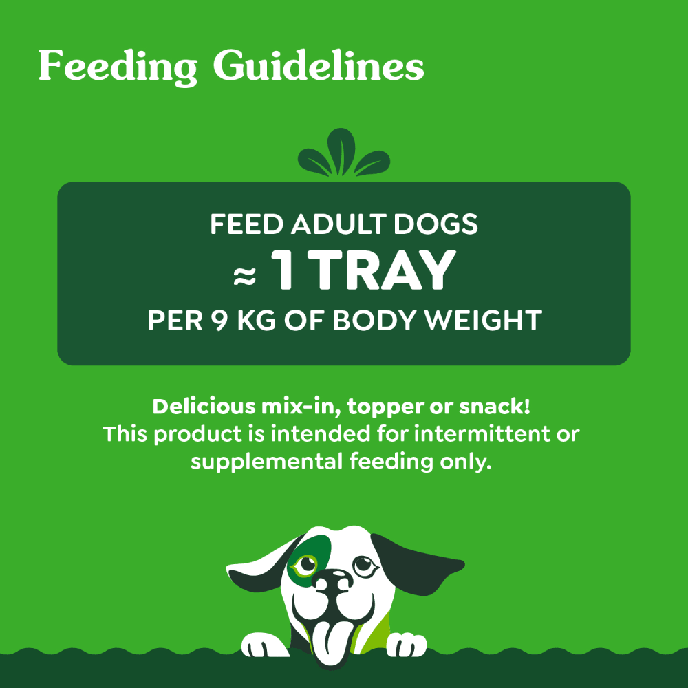 GREENIES™ SMART TOPPER Chicken, Green Beans & Sweet Potatoes Recipe feeding guidelines image