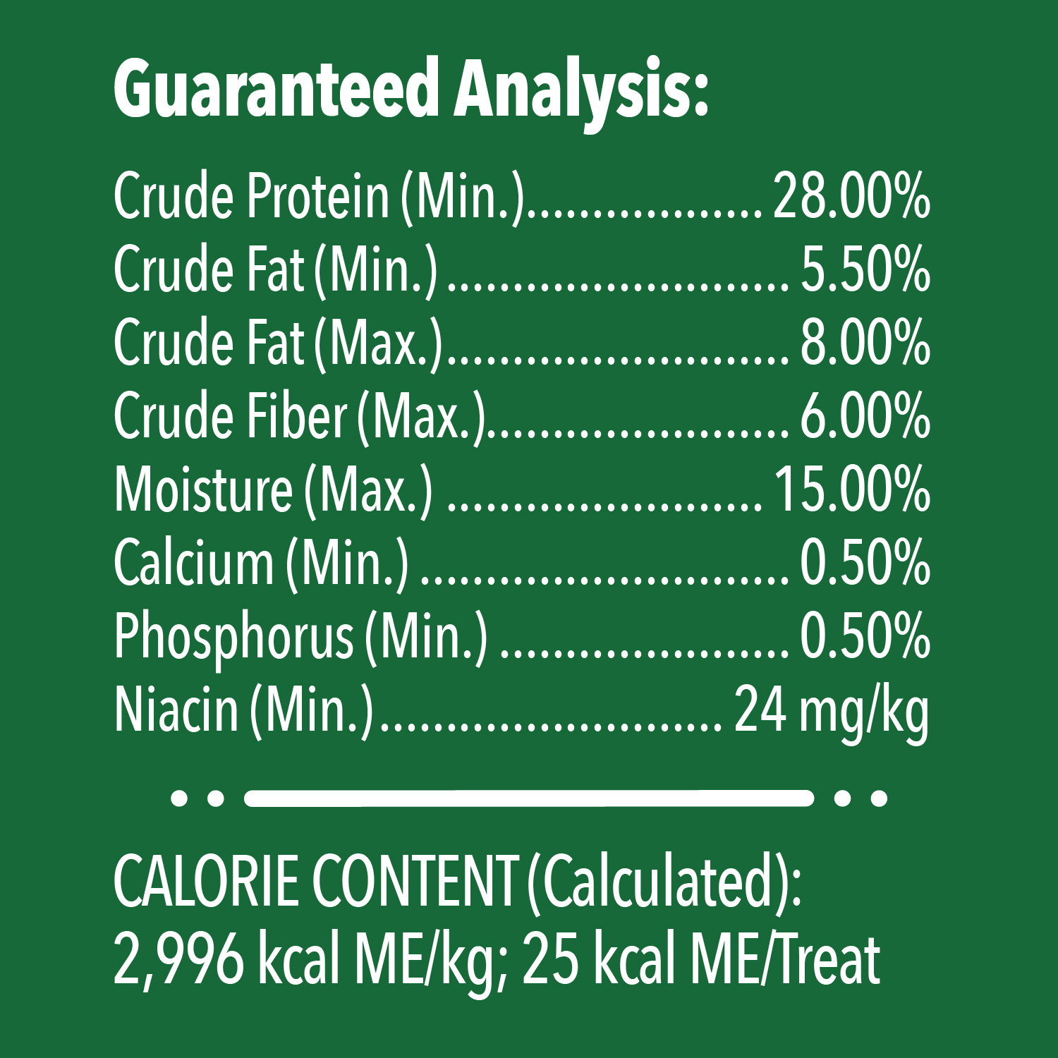 GREENIES™ Teenie Adult Dental Treats Original guaranteed analysis image