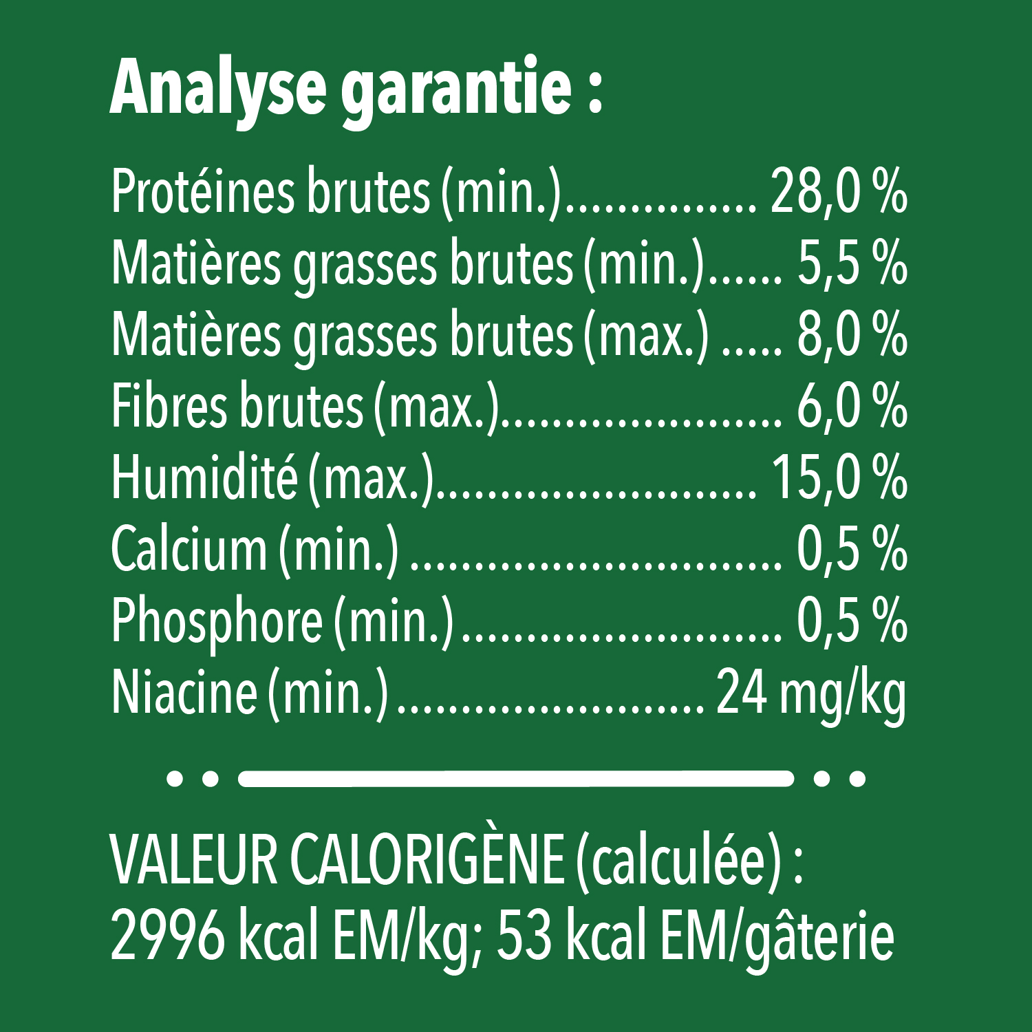 Gâteries dentaires pour chiens adultes GREENIES(MC) Frais petit format guaranteed analysis image