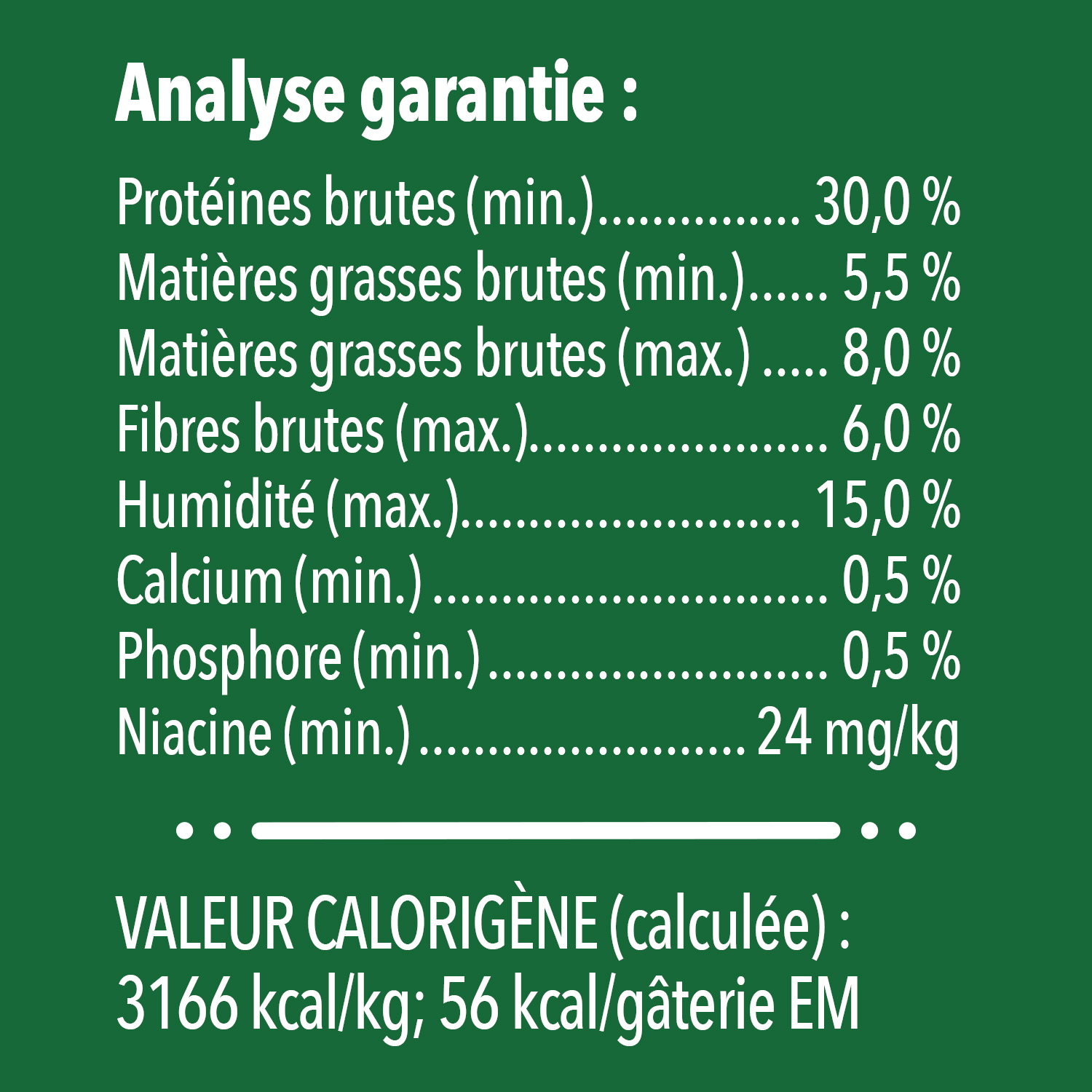 Gâteries dentaires pour chiens adultes GREENIES(MC) Original petit format guaranteed analysis image