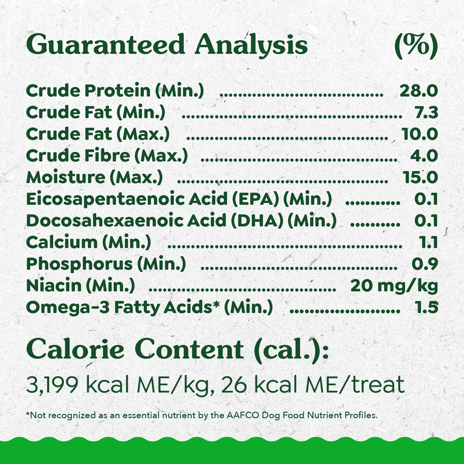GREENIES™ Puppy TEENIE Dental Care Treats guaranteed analysis image