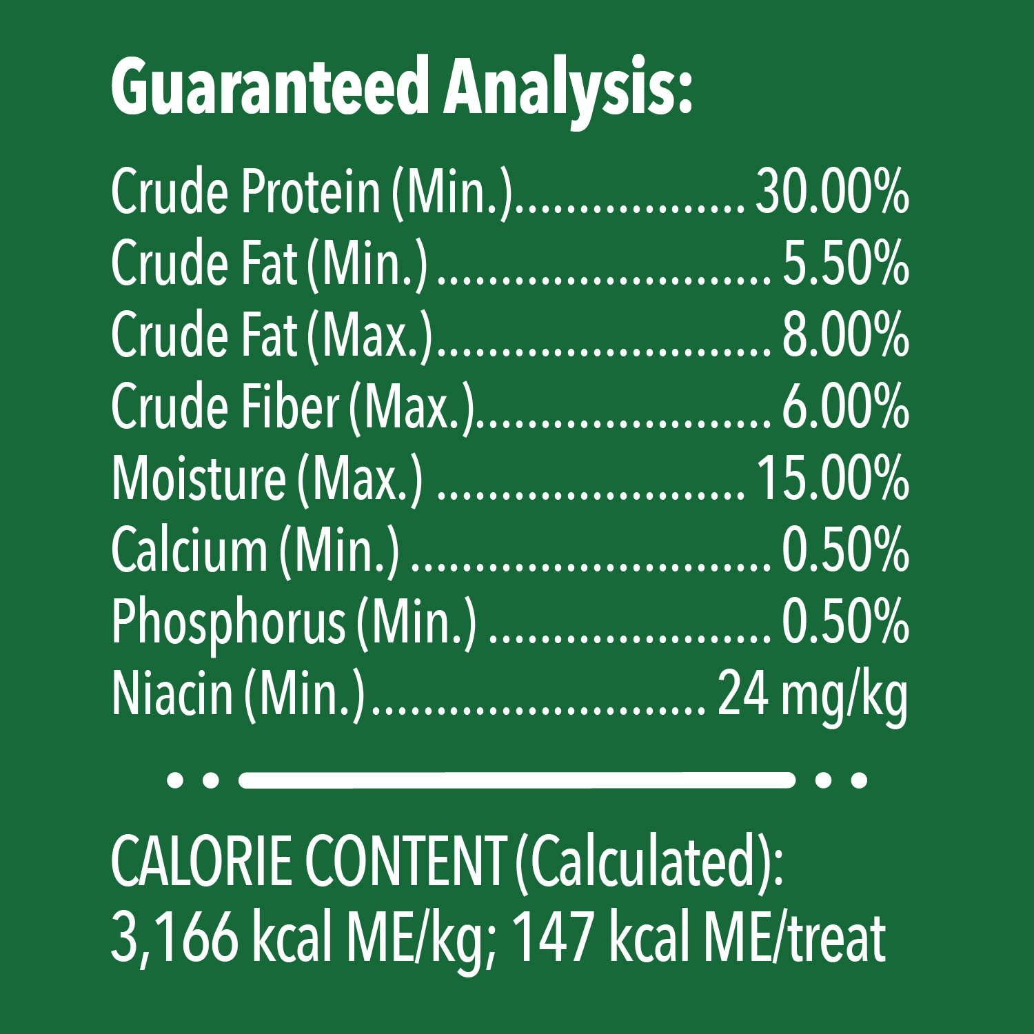 GREENIES™ Large Adult Dental Treats Original guaranteed analysis image