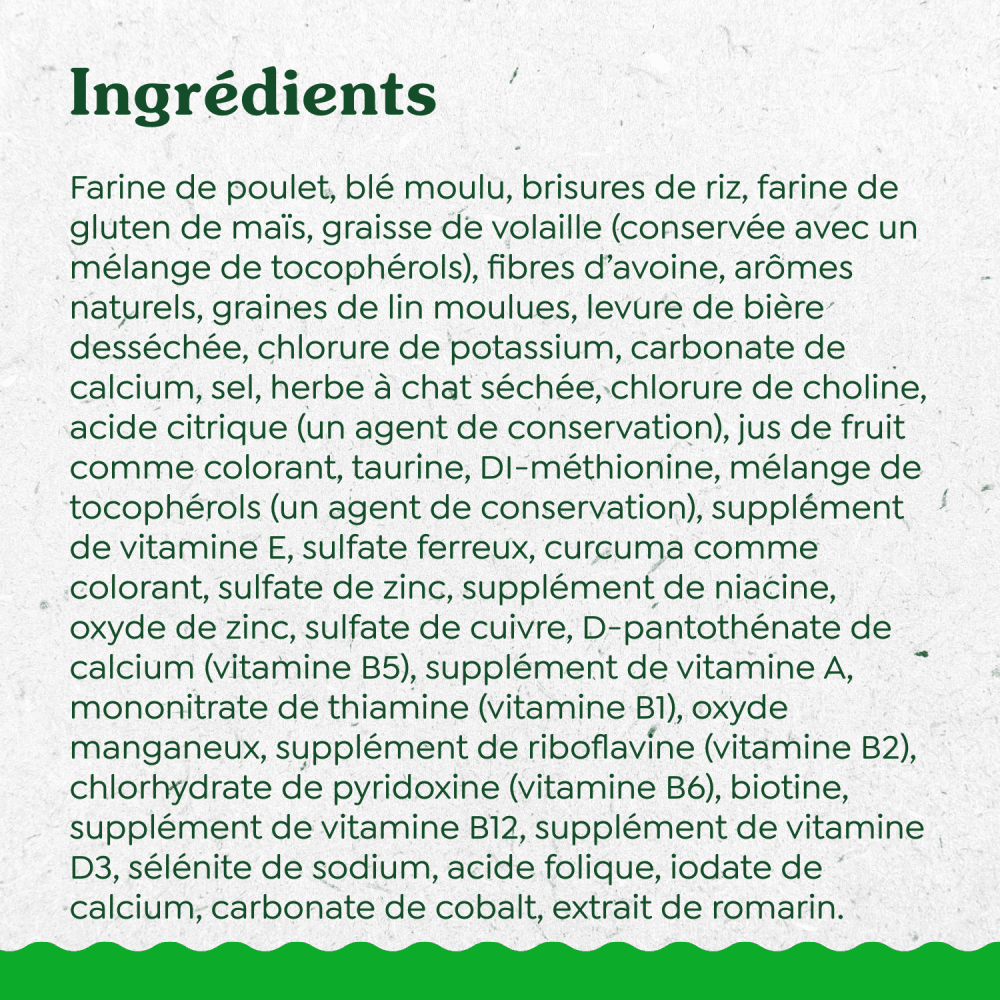 Gâteries dentaires pour chats adultes FELINE GREENIES saveur d’herbe à chat ingredients image